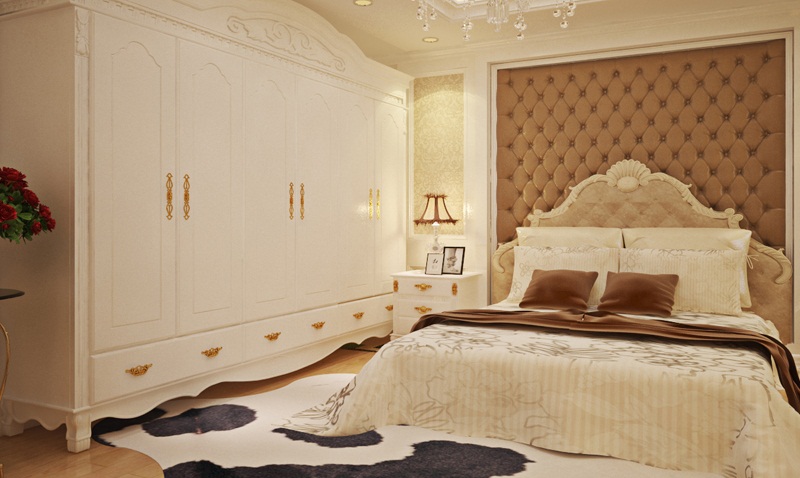 thiết kế phòng ngủ theo phong cách cổ điển